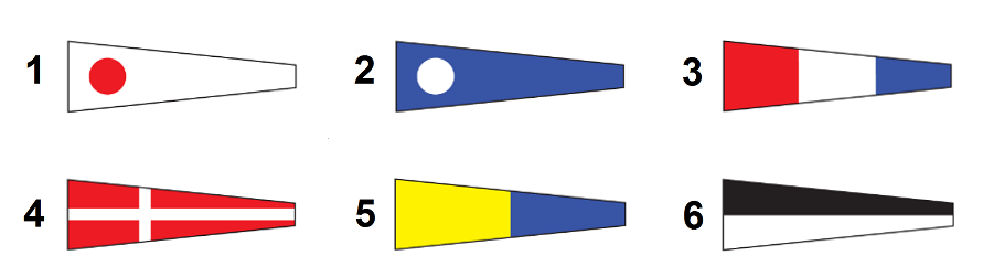 Numerical Pennant Flags